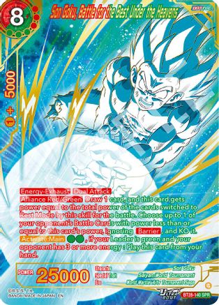 Son Goku, Battle for the Best Under the Heavens (SPR) (PRISMATIC CLASH) Foil