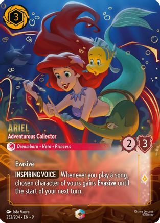 Ariel - Adventurous Collector (Enchanted) (232/204) - Fabled Holofoil