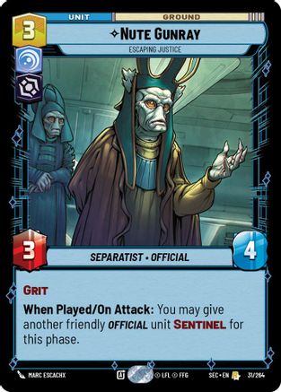 Nute Gunray - Escaping Justice (31/264) - Secrets of Power