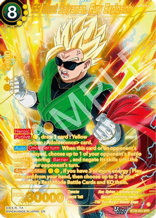 SS Great Saiyaman, Fury Explosion (SPR) (PRISMATIC CLASH) Foil