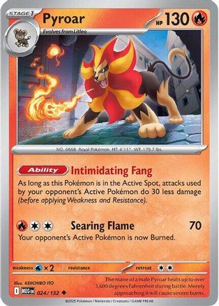 Pyroar 024  ME01 Mega Evolution - Uncommon