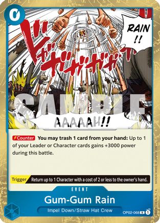 Gum-Gum Rain (Reprint) (OP02-068) - Premium Booster -The Best- Vol. 2 Foil