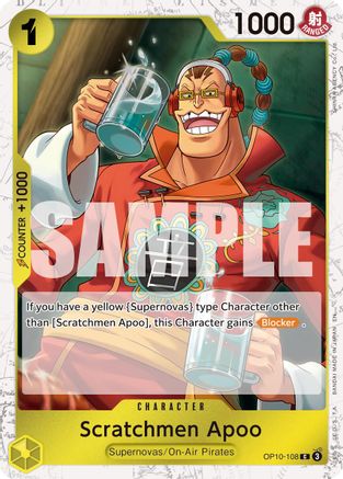 Scratchmen Apoo - OP10-108 (Pirate Foil) (OP10-108) - Premium Booster -The Best- Vol. 2 Foil