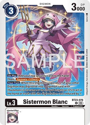 Sistermon Blanc (BT23-076) - Hackers' Slumber Foil