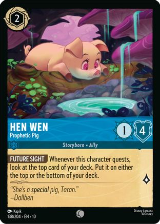 Hen Wen - Prophetic Pig (138/204) - Whispers in the Well Cold Foil