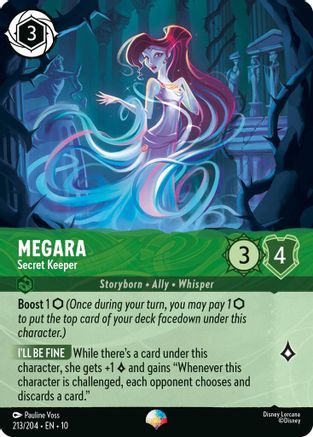 Megara - Secret Keeper (Epic) (213/204) - Whispers in the Well Holofoil