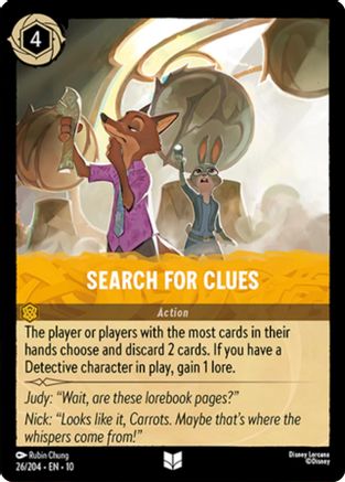 Search For Clues (26/204) - Whispers in the Well Cold Foil