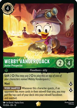 Webby Vanderquack - Junior Prospector (93/204) - Whispers in the Well