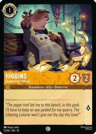 Higgins - Undercover Officer (5/204) - Whispers in the Well Cold Foil