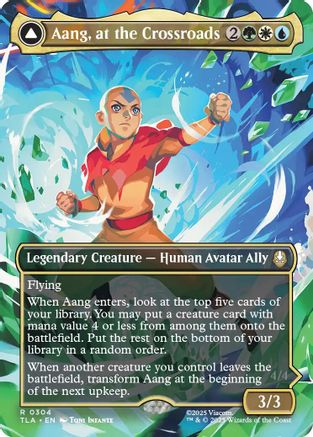 Aang, at the Crossroads (Borderless) (TLA-304) - Avatar: The Last Airbender Foil