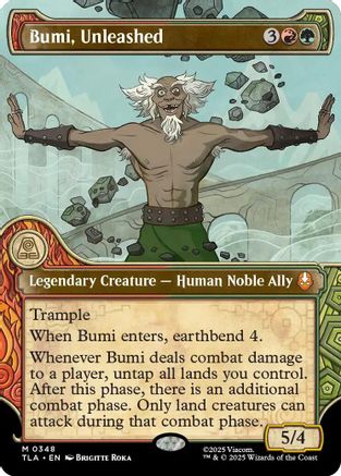 Bumi, Unleashed (Showcase) (TLA-348) - Avatar: The Last Airbender Foil