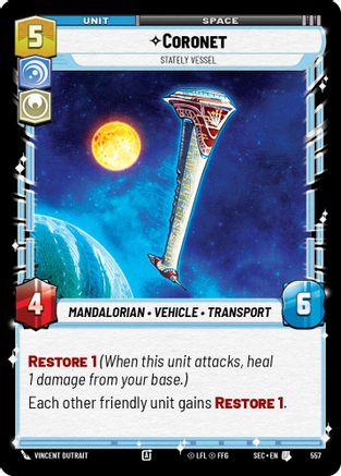 Coronet - Stately Vessel (Foil) (557) - Secrets of Power Foil