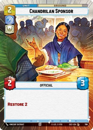 Chandrilan Sponsor (Hyperspace Foil) (799) - Secrets of Power Foil
