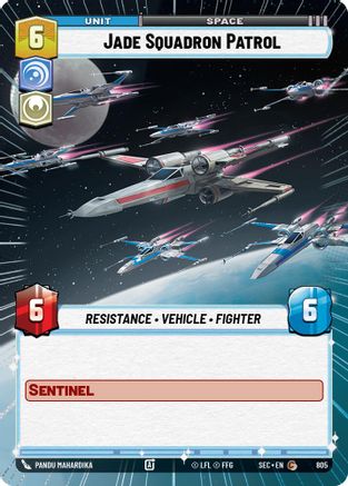 Jade Squadron Patrol (Hyperspace Foil) (805) - Secrets of Power Foil