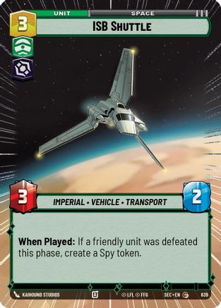 ISB Shuttle (Hyperspace Foil) (839) - Secrets of Power Foil