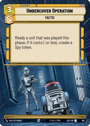 Undercover Operation (Hyperspace Foil) (992) - Secrets of Power Foil