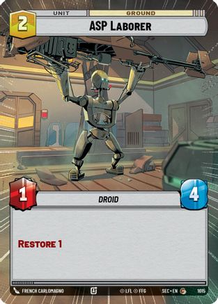 ASP Laborer (Hyperspace Foil) (1015) - Secrets of Power Foil