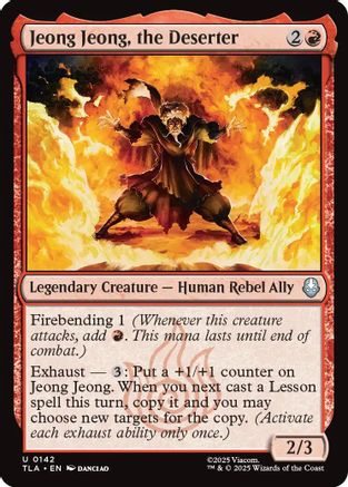 Jeong Jeong, the Deserter (TLA-142) - Avatar: The Last Airbender Foil