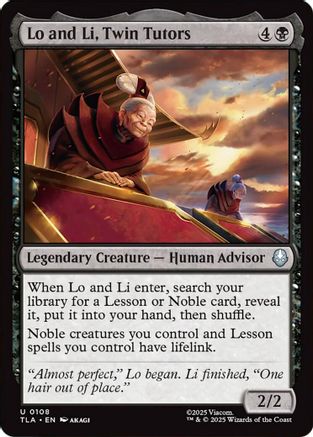 Lo and Li, Twin Tutors (TLA-108) - Avatar: The Last Airbender Foil