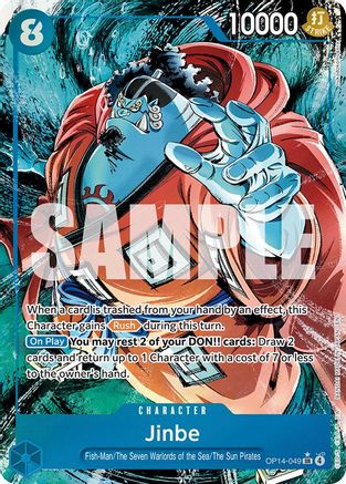 Jinbe - OP14-049 (Alternate Art) (OP14-049) - The Azure Sea's Seven Foil