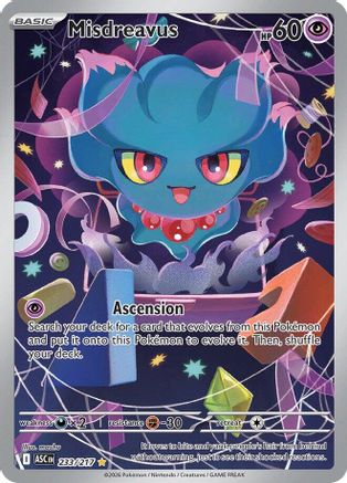 Misdreavus 233/217  - Holofoil ME Ascended Heroes - Illustration Rare