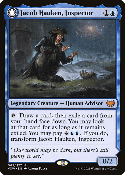 Jacob Hauken, Inspector // Hauken's Insight (VOW-065) - Innistrad: Crimson Vow: (Double Faced Transform) Foil