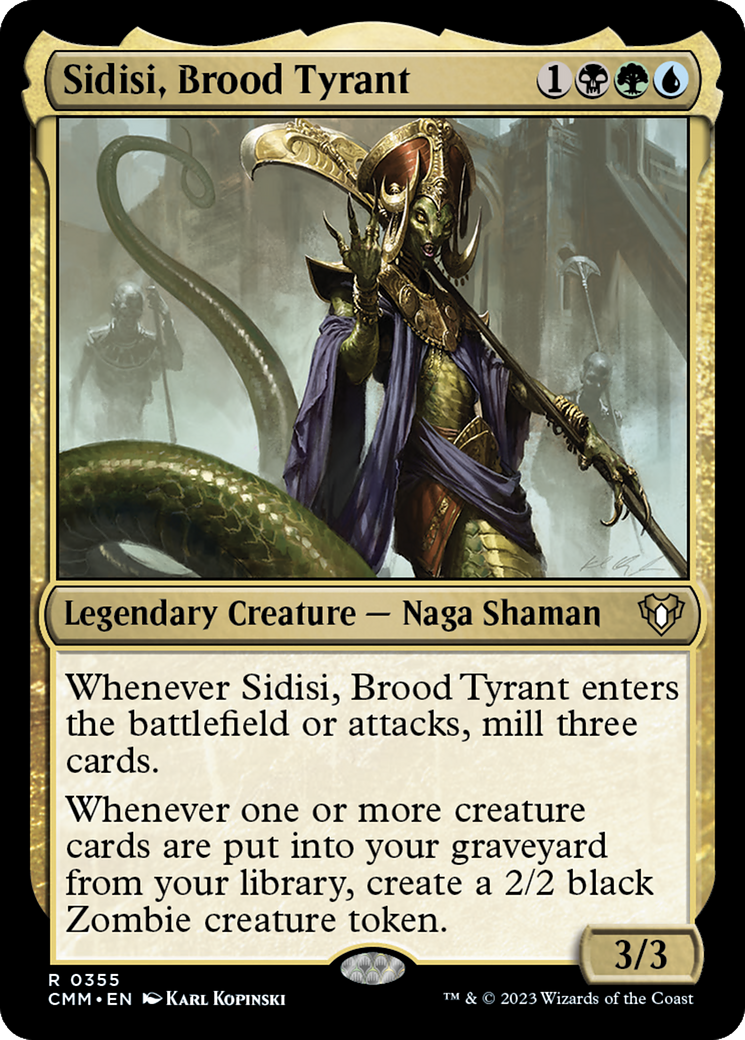 Sidisi, Brood Tyrant (CMM-355) - Commander Masters Foil