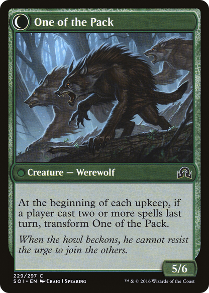 Solitary Hunter // One of the Pack (SOI-229) - Shadows over Innistrad: (Double Faced Transform)