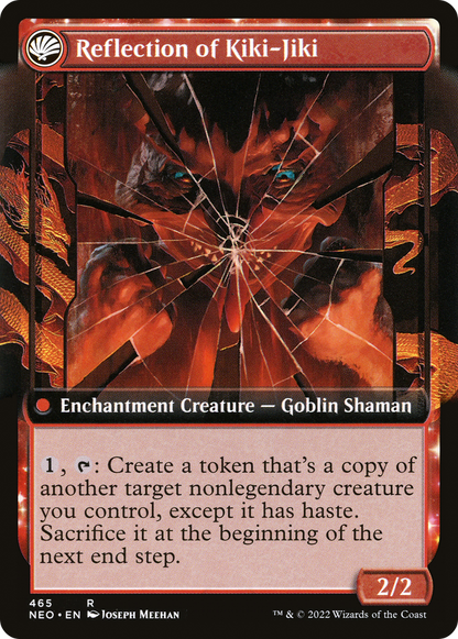 Fable of the Mirror-Breaker // Reflection of Kiki-Jiki (NEO-465) - Kamigawa: Neon Dynasty: (Extended Art, fandfc, enchantment)
