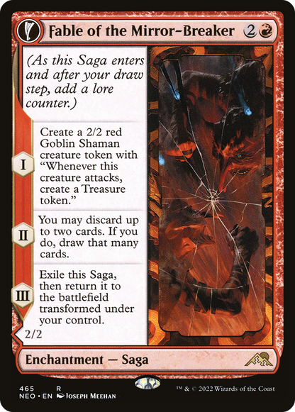 Fable of the Mirror-Breaker // Reflection of Kiki-Jiki (NEO-465) - Kamigawa: Neon Dynasty: (Extended Art, fandfc, enchantment)