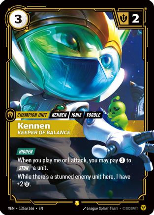 Kennen, Keeper of Balance (Alternate Art) (135a/166) - Vendetta Foil