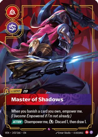 Zed - Master of Shadows (143/166) - Vendetta Foil