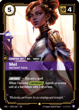 Mel, Defiant Soul (Alternate Art) (110a/166) - Vendetta Foil