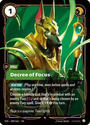 Decree of Focus (040/166) - Vendetta Foil