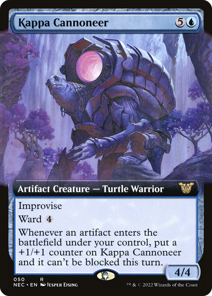 Kappa Cannoneer (NEC-050) - Neon Dynasty Commander: (Extended Art)