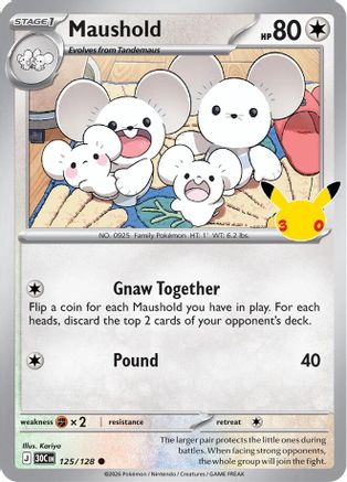 Maushold 125/128/128  - Holofoil ME 30th Celebration - Common