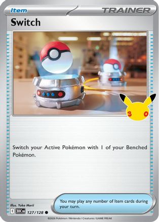 Switch 127/128/128  - Holofoil ME 30th Celebration - Common