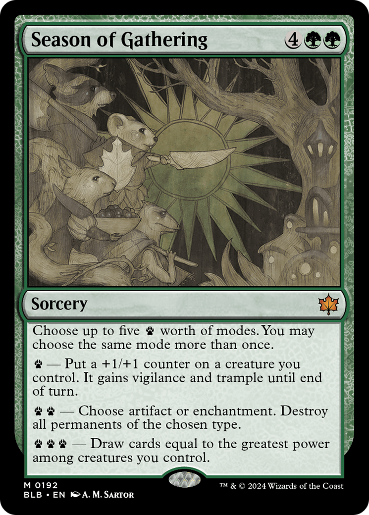 Season of Gathering (BLB-192) - Bloomburrow Foil