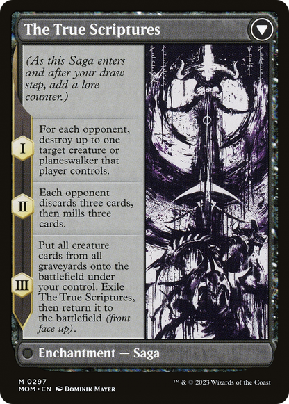 Sheoldred // The True Scriptures (MOM-297) - March of the Machine: (Showcase) (Borderless) Foil