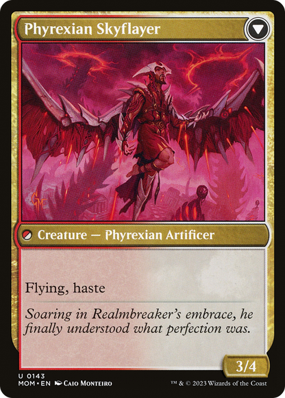 Harried Artisan // Phyrexian Skyflayer (MOM-143) - March of the Machine Foil