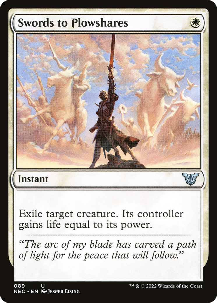 Swords to Plowshares (NEC-089) - Neon Dynasty Commander