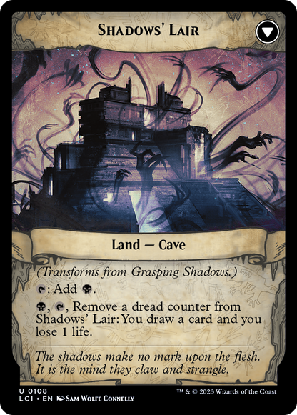 Grasping Shadows // Shadows' Lair (LCI-108) - The Lost Caverns of Ixalan Foil