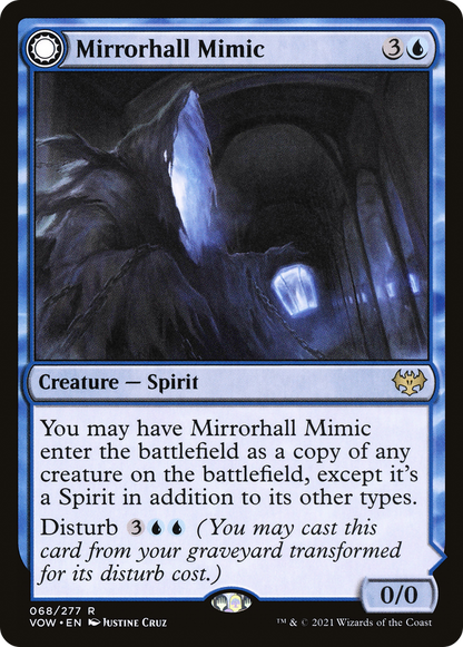 Mirrorhall Mimic // Ghastly Mimicry (VOW-068) - Innistrad: Crimson Vow: (Double Faced Transform) Foil