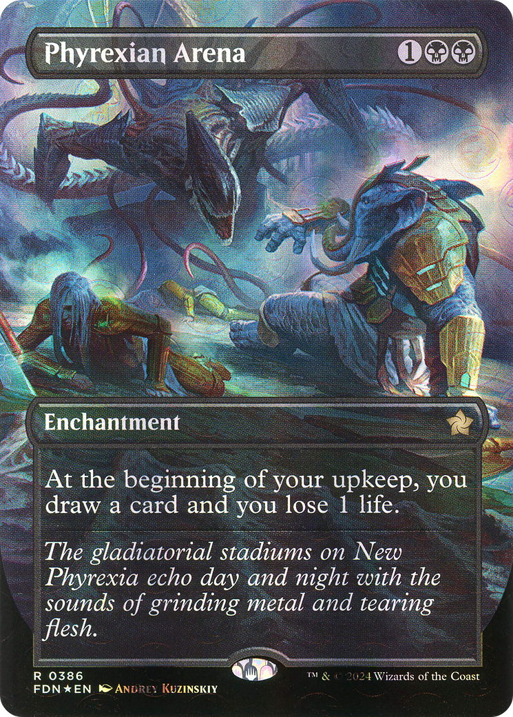 Phyrexian Arena (FDN-386) - Foundations: (enchantment) (Borderless) Foil