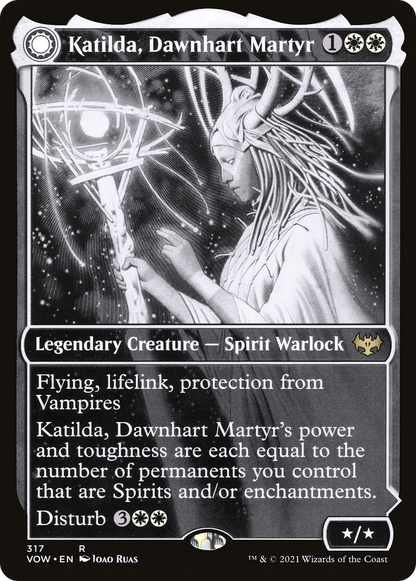 Katilda, Dawnhart Martyr // Katilda's Rising Dawn (VOW-317) - Innistrad: Crimson Vow: (Showcase, Double Faced Transform) Foil