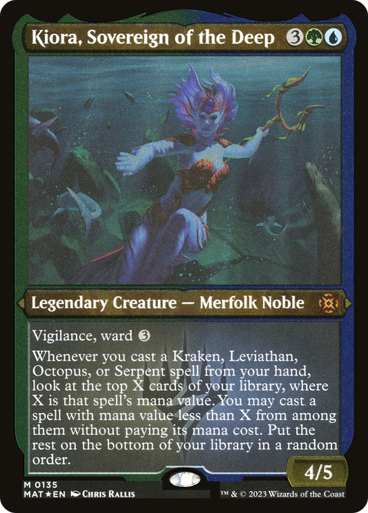 Kiora, Sovereign of the Deep (MAT-135) - March of the Machine: The Aftermath Etched Foil