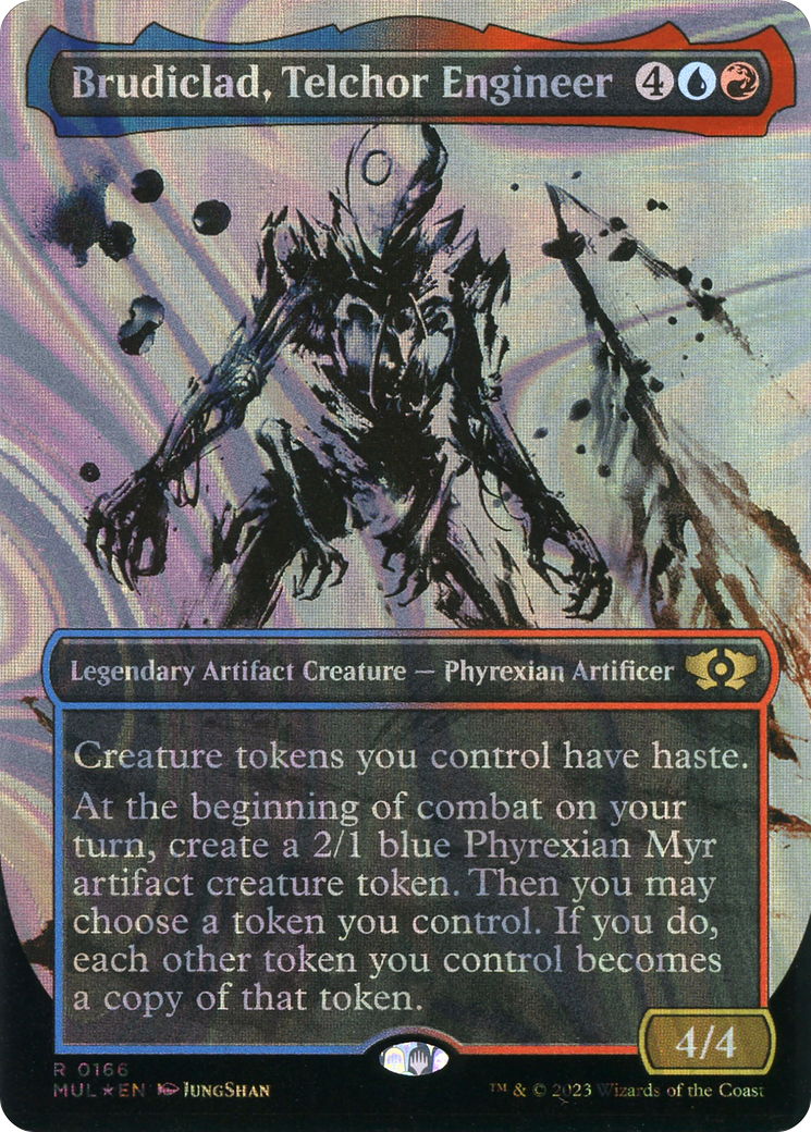 Brudiclad, Telchor Engineer (Halo Foil) (MUL-166) - Multiverse Legends: (Showcase) (Borderless) Foil