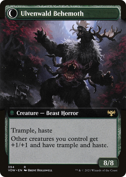 Ulvenwald Oddity // Ulvenwald Behemoth (VOW-394) - Innistrad: Crimson Vow: (Extended Art, Double Faced Transform)