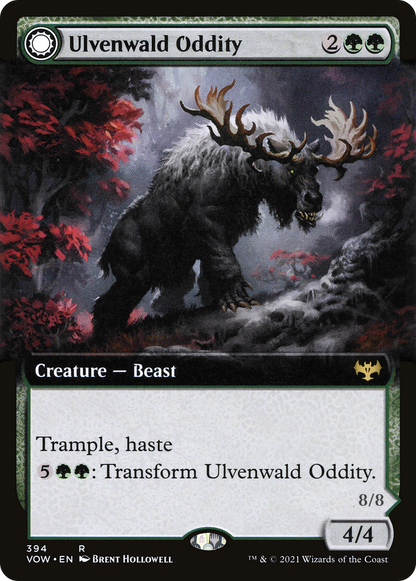 Ulvenwald Oddity // Ulvenwald Behemoth (VOW-394) - Innistrad: Crimson Vow: (Extended Art, Double Faced Transform) Foil