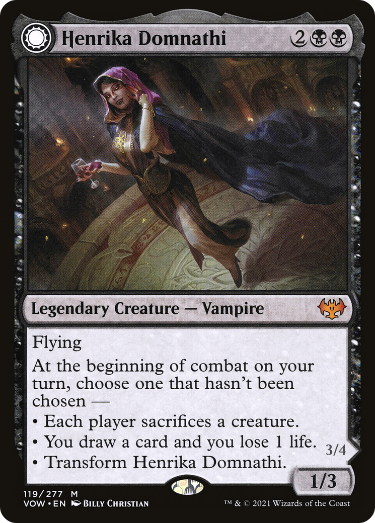 Henrika Domnathi // Henrika, Infernal Seer (VOW-119) - Innistrad: Crimson Vow: (Double Faced Transform) Foil
